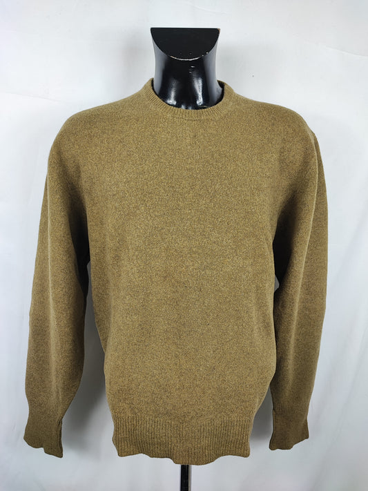 Maglione Barbour da uomo in lana verde chiaro XLarge-Man Green Jumper Size XLarge
