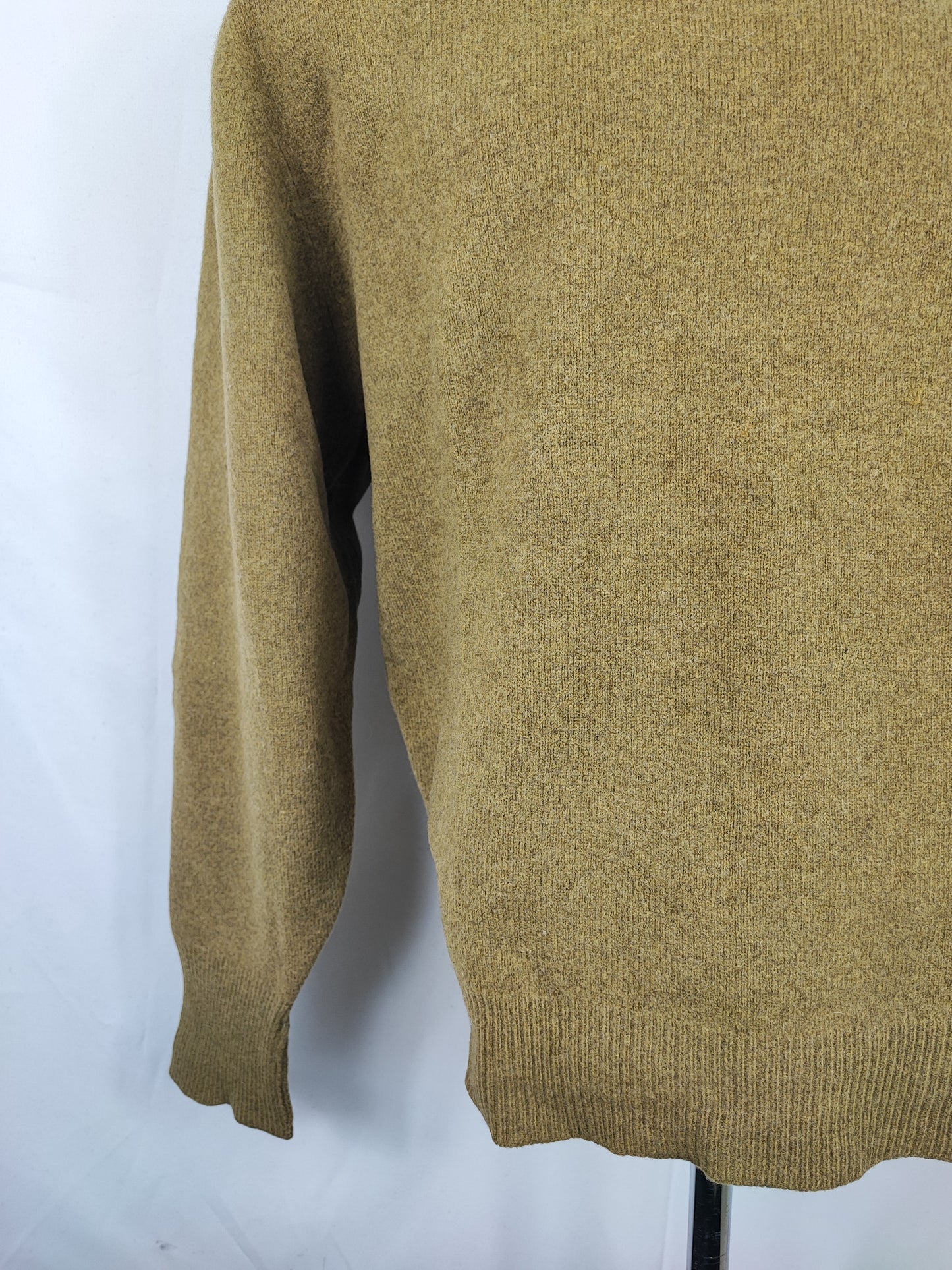 Maglione Barbour da uomo in lana verde chiaro XLarge-Man Green Jumper Size XLarge