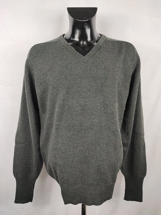 Maglione Barbour da uomo in lana verde scuro Large - Man Green Jumper Size Large