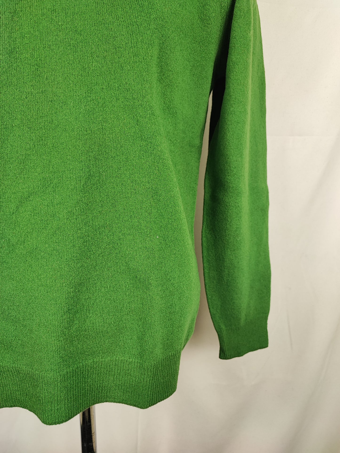 Maglione Barbour da uomo in lana verde Medium- Man Green Jumper Vneck Size Medium