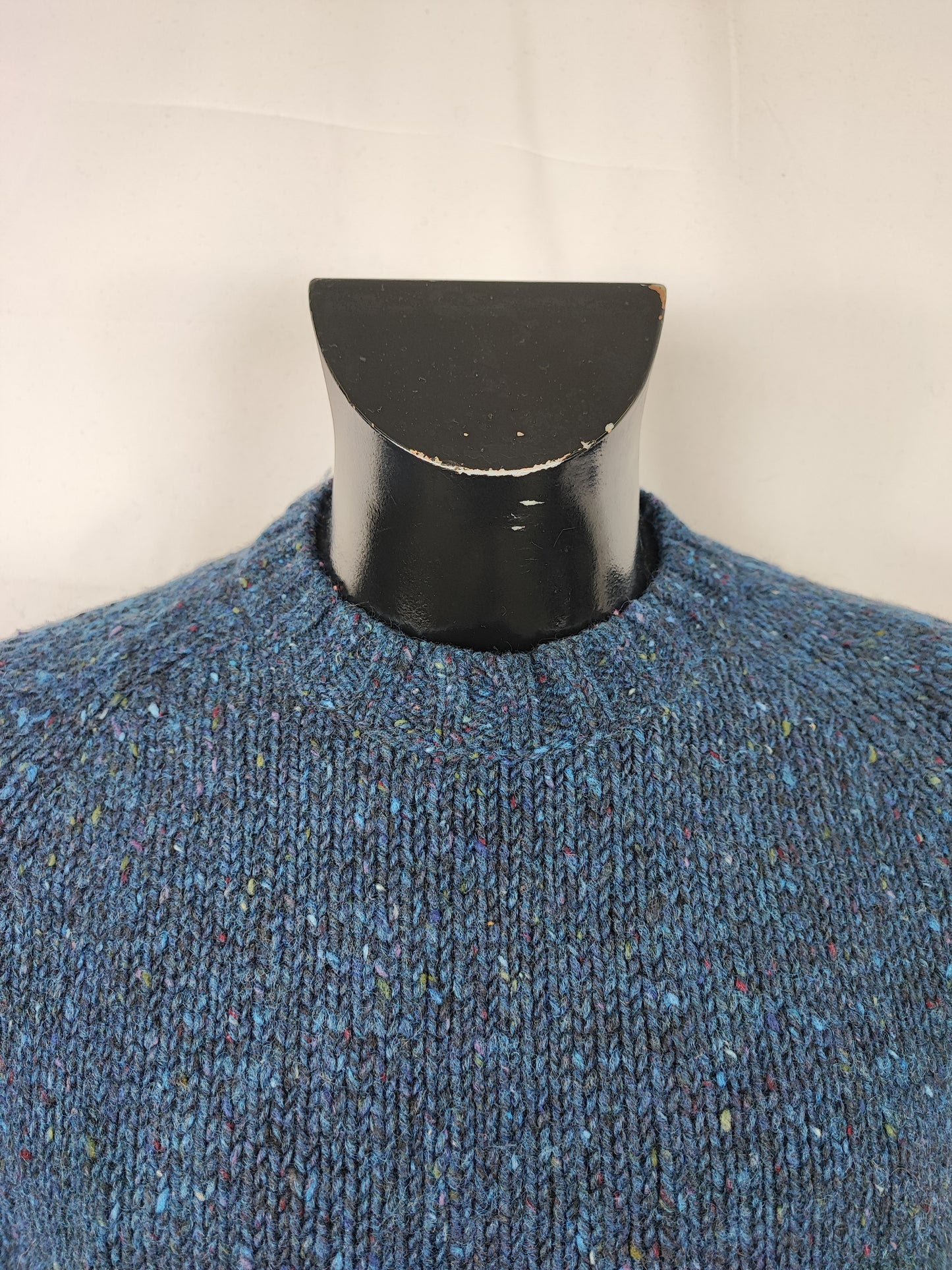 Maglione Barbour da uomo in lana blu fantasia Large- Man Navy Jumper Size Large