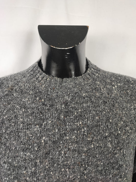 Maglione Barbour da uomo in lana grigio Medium- Man Grey Wool Jumper Size Medium