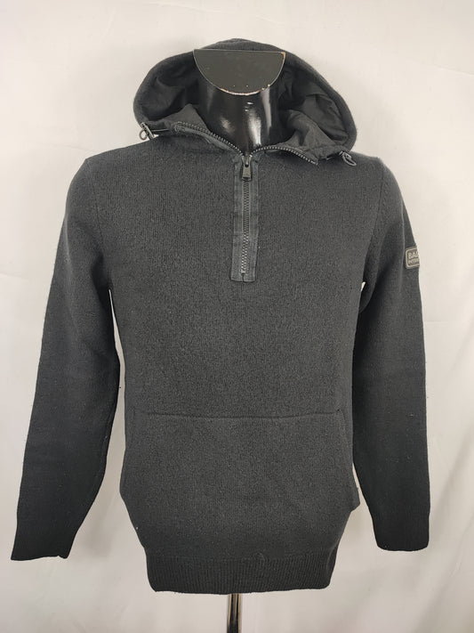 Maglione Barbour da uomo in lana nero Medium- Man Black Wool Jumper Size Medium