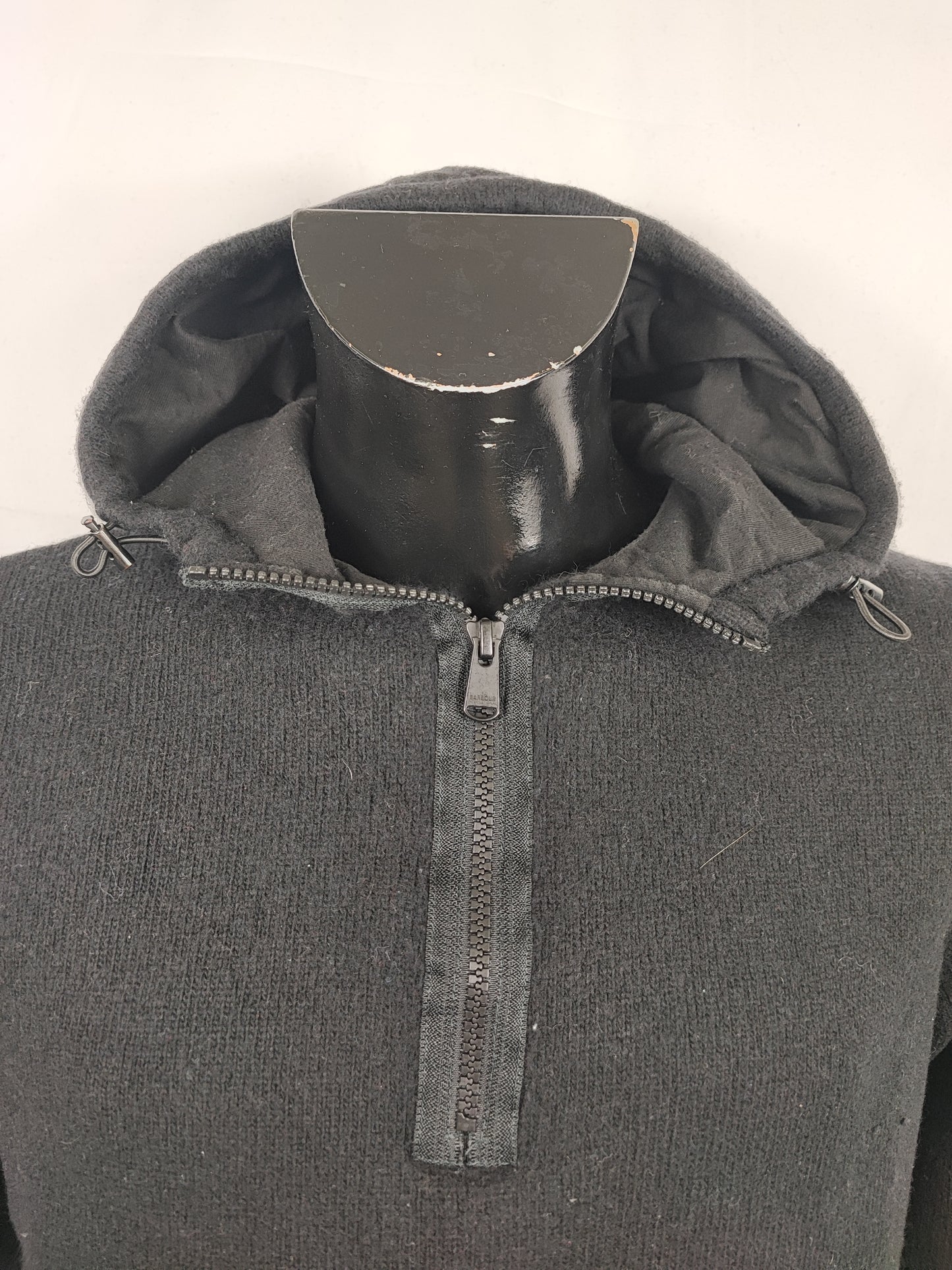 Maglione Barbour da uomo in lana nero Medium- Man Black Wool Jumper Size Medium