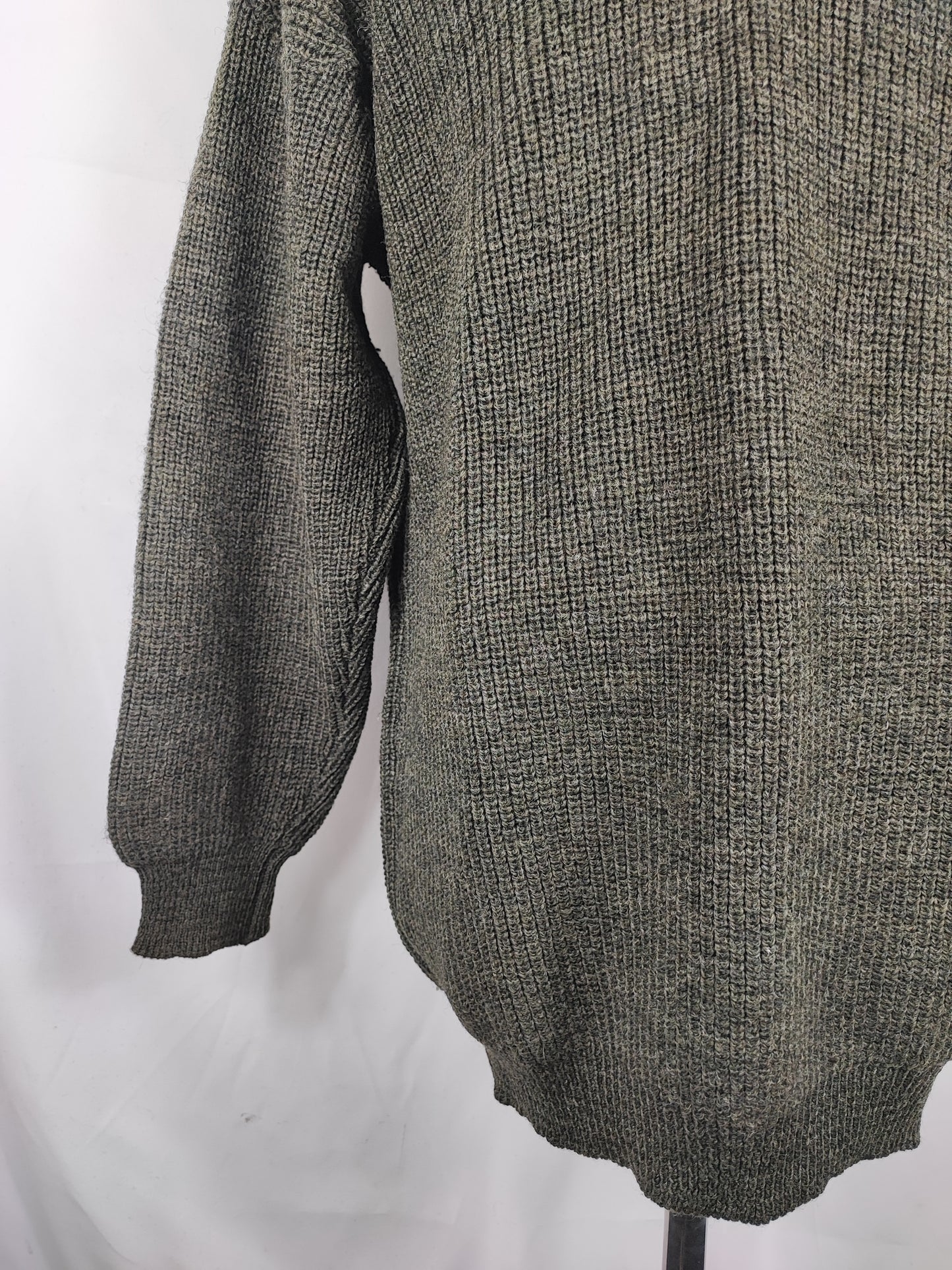 Maglione Barbour da uomo in lana verde scuro XXL- Man Green Wool Jumper Size XXLarge