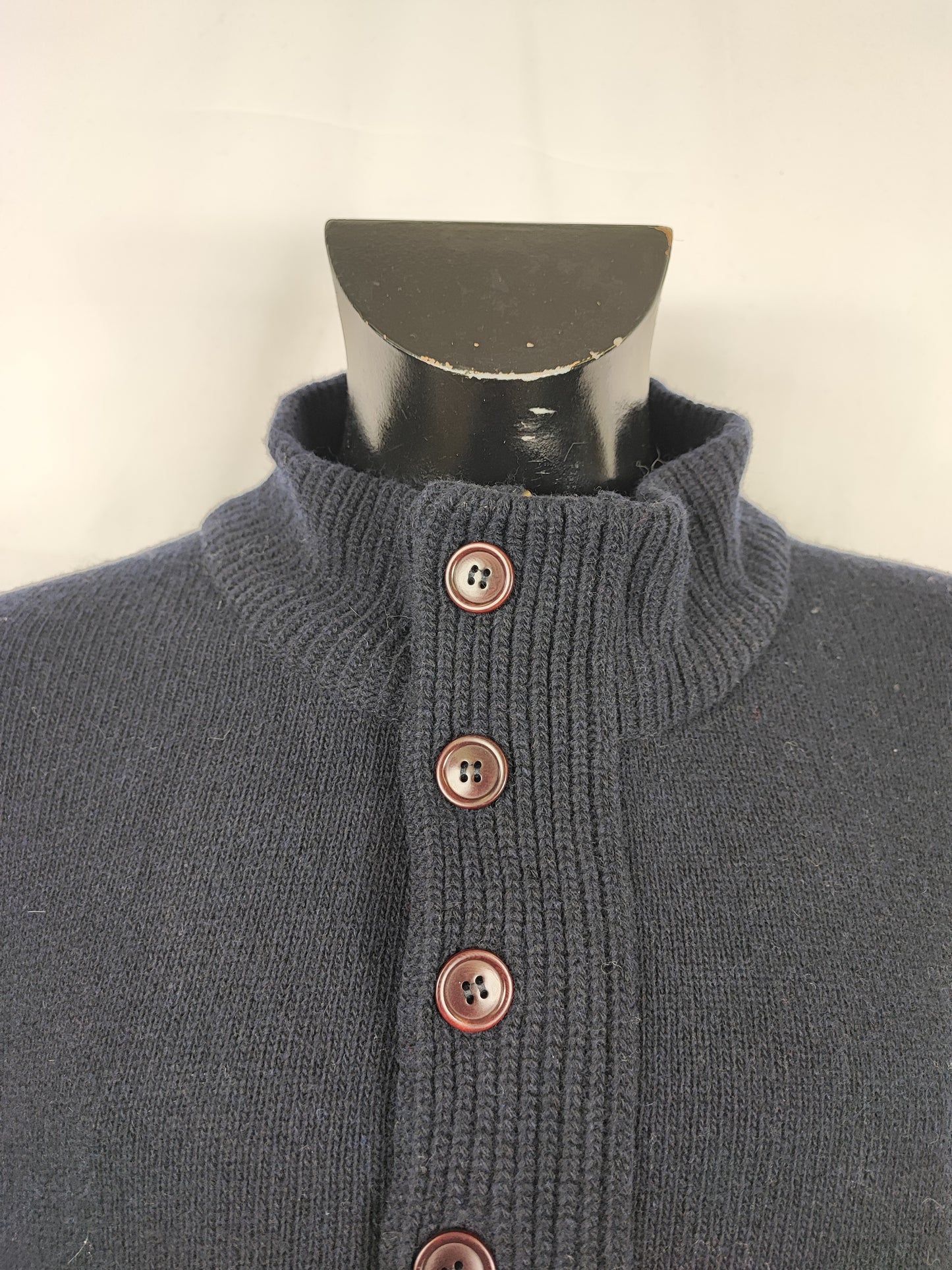 Maglione Barbour da uomo in lana blu XXL- Man Navy Wool Jumper Size XXLarge