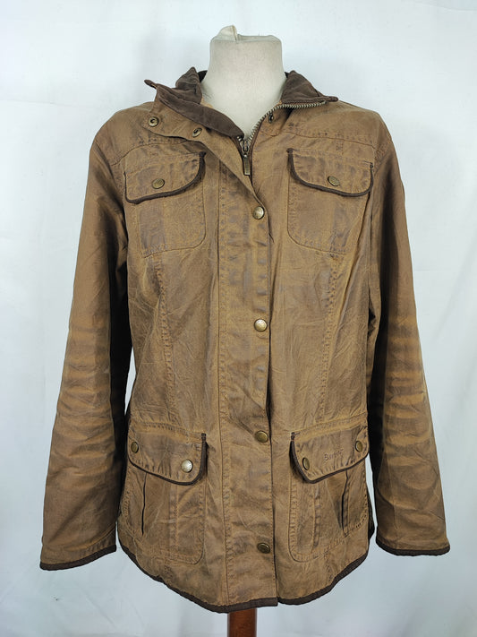 Giacca Barbour unisex corta cerata beige tg.46 Utility short jacket Beige size UK 16