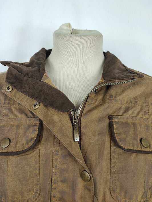 Giacca Barbour unisex corta cerata beige tg.46 Utility short jacket Beige size UK 16