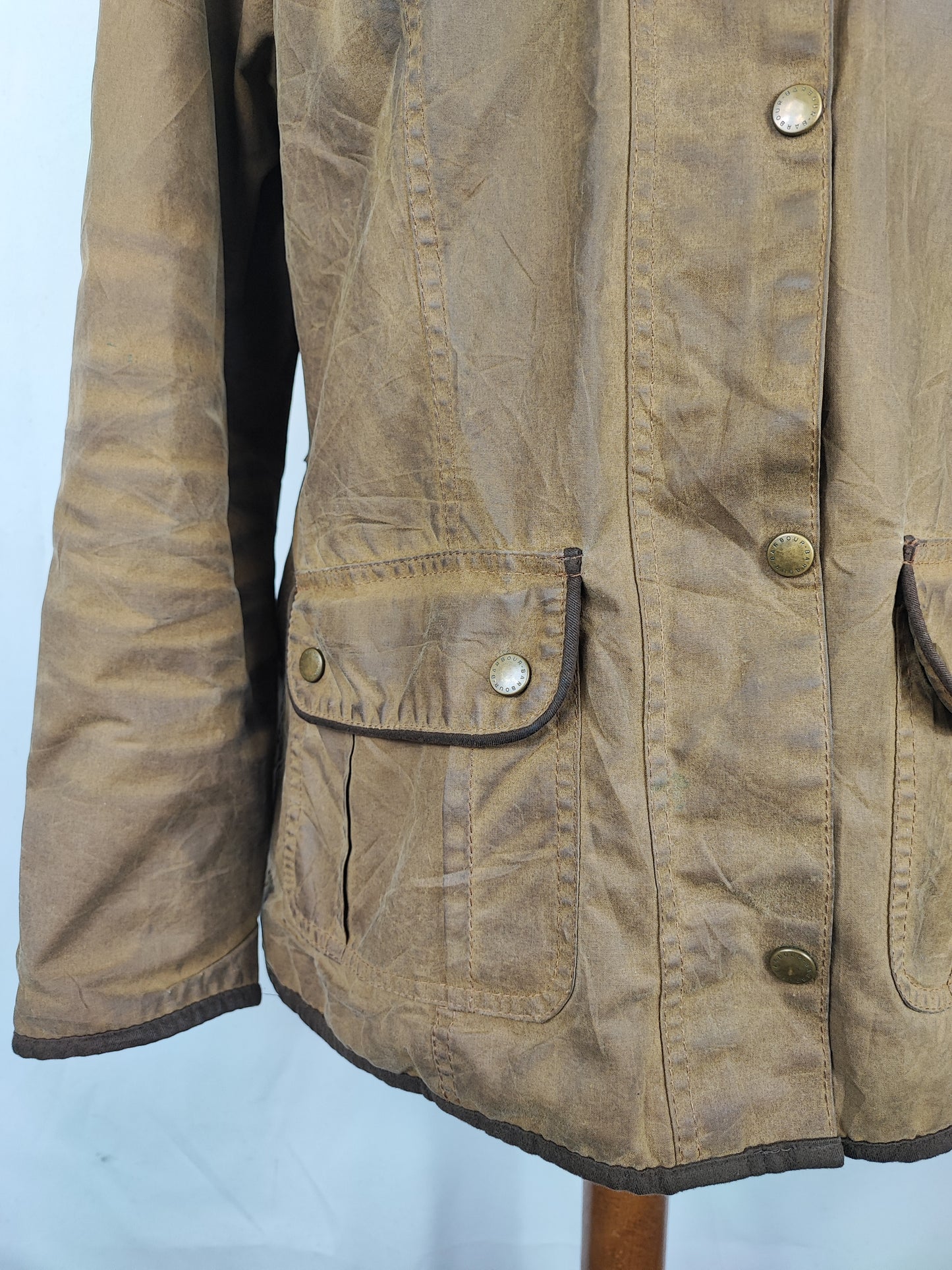 Giacca Barbour unisex corta cerata beige tg.46 Utility short jacket Beige size UK 16