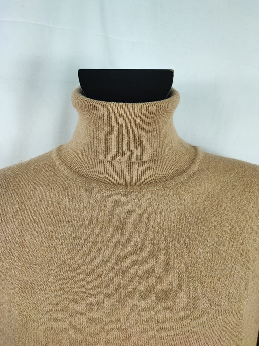Maglione Barbour da donna in lana beige tg.44/46 - Lady Beige Wool Jumper Size Uk16