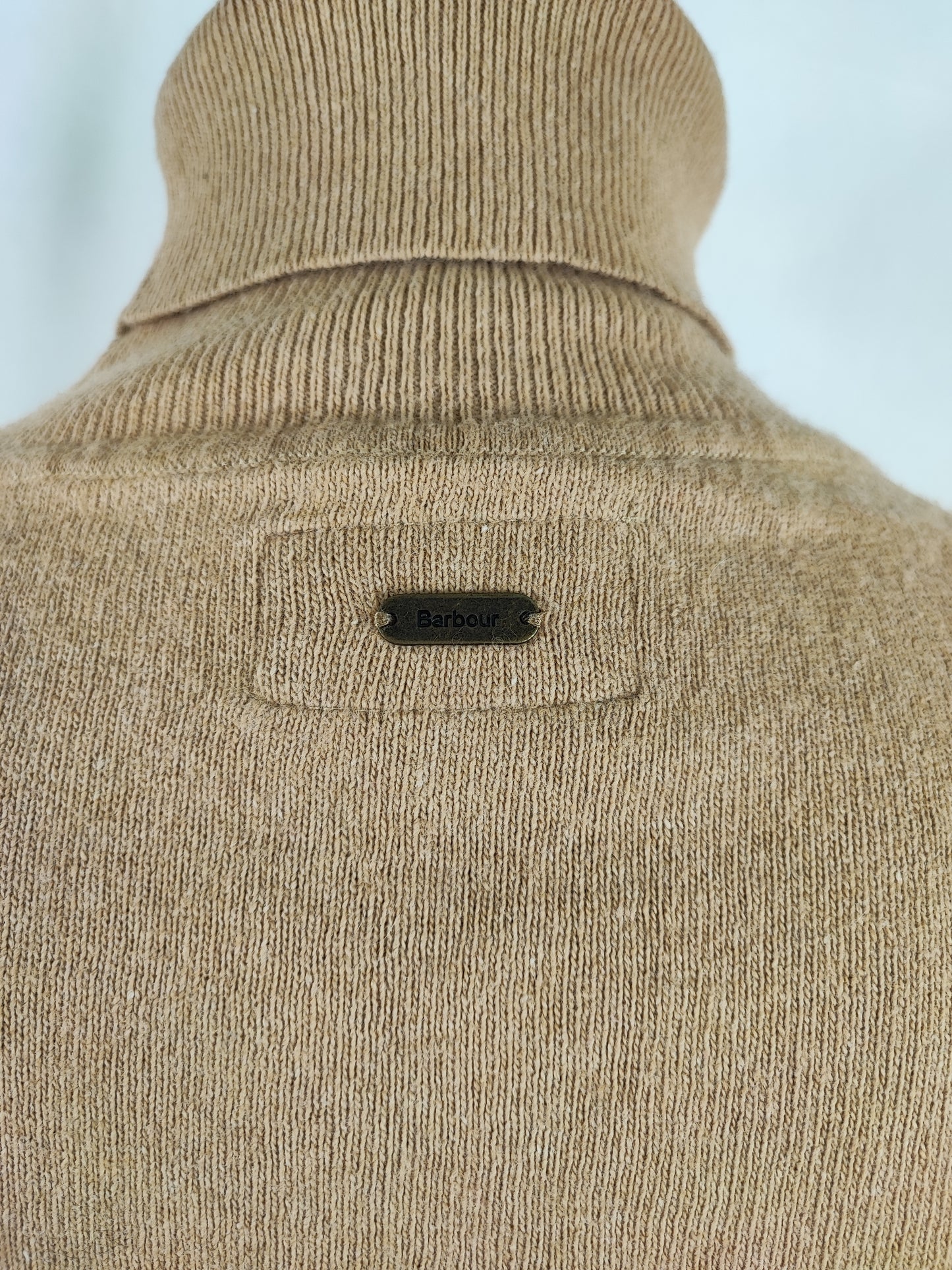 Maglione Barbour da donna in lana beige tg.44/46 - Lady Beige Wool Jumper Size Uk16