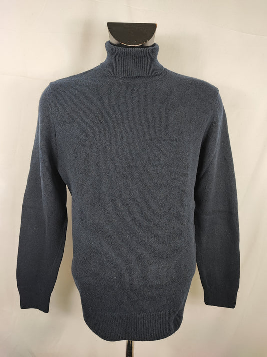 Maglione Barbour Blu In lana Small- Man Wool Navy Jumper Size Small
