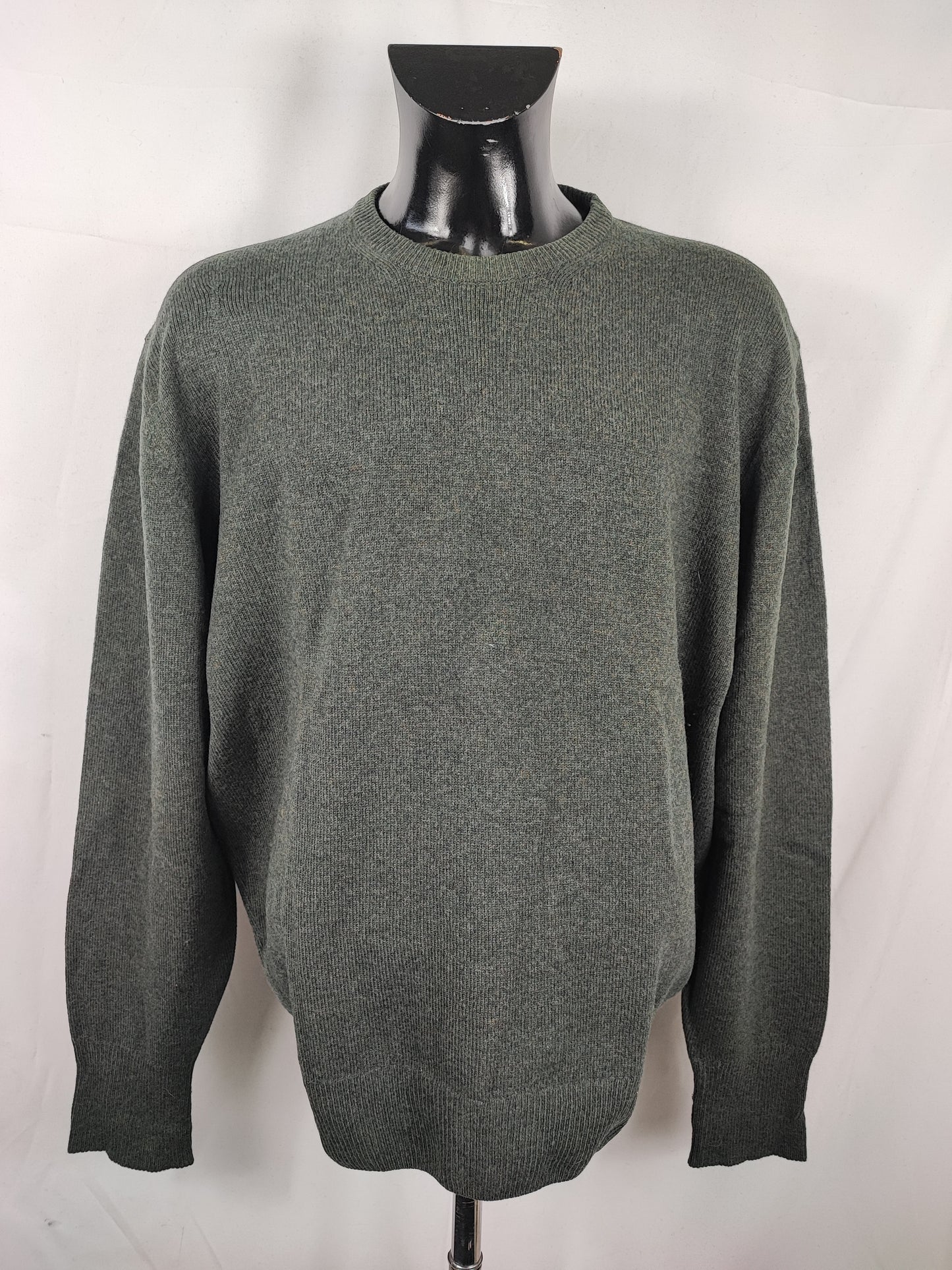 Maglione Barbour da uomo in lana verde Xlarge -  Man green jumper Size Xlarge