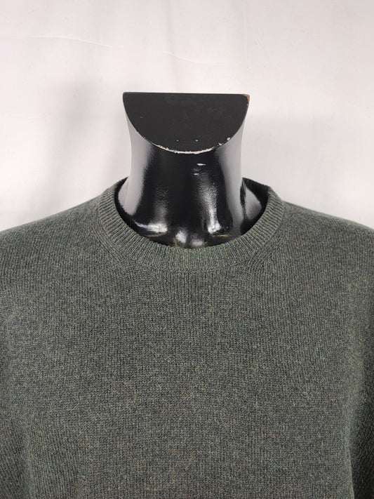 Maglione Barbour da uomo in lana verde Xlarge -  Man green jumper Size Xlarge