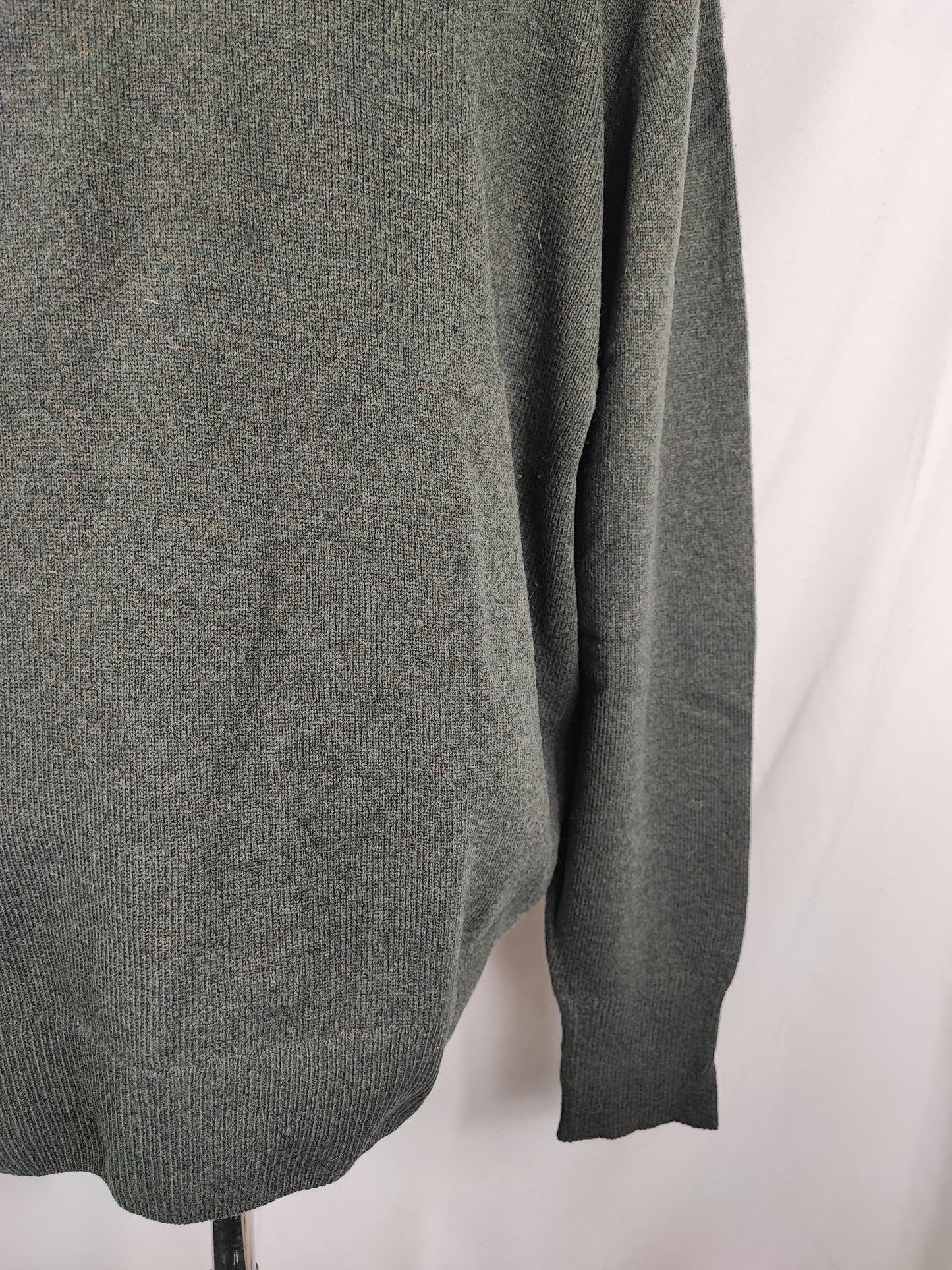 Maglione Barbour da uomo in lana verde Xlarge -  Man green jumper Size Xlarge