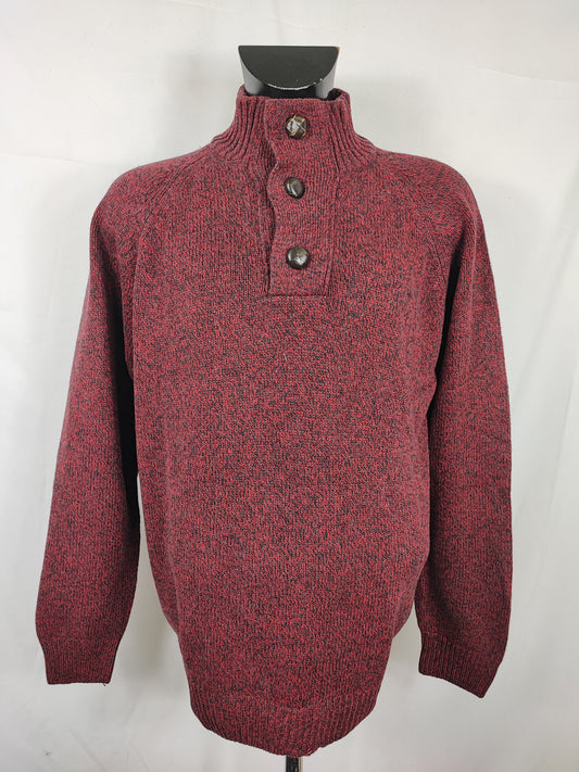 Maglione Barbour da uomo in lana rosso Large -  Man Wool Red jumper Size Large
