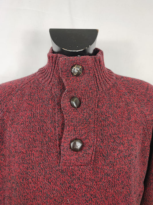 Maglione Barbour da uomo in lana rosso Large -  Man Wool Red jumper Size Large