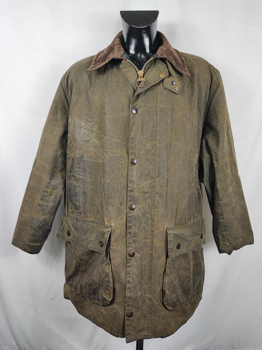 Giacca Barbour Northumbria vintage verde C44/112 cm-Man green Waxed Northumbria Jacket Large/XLarge