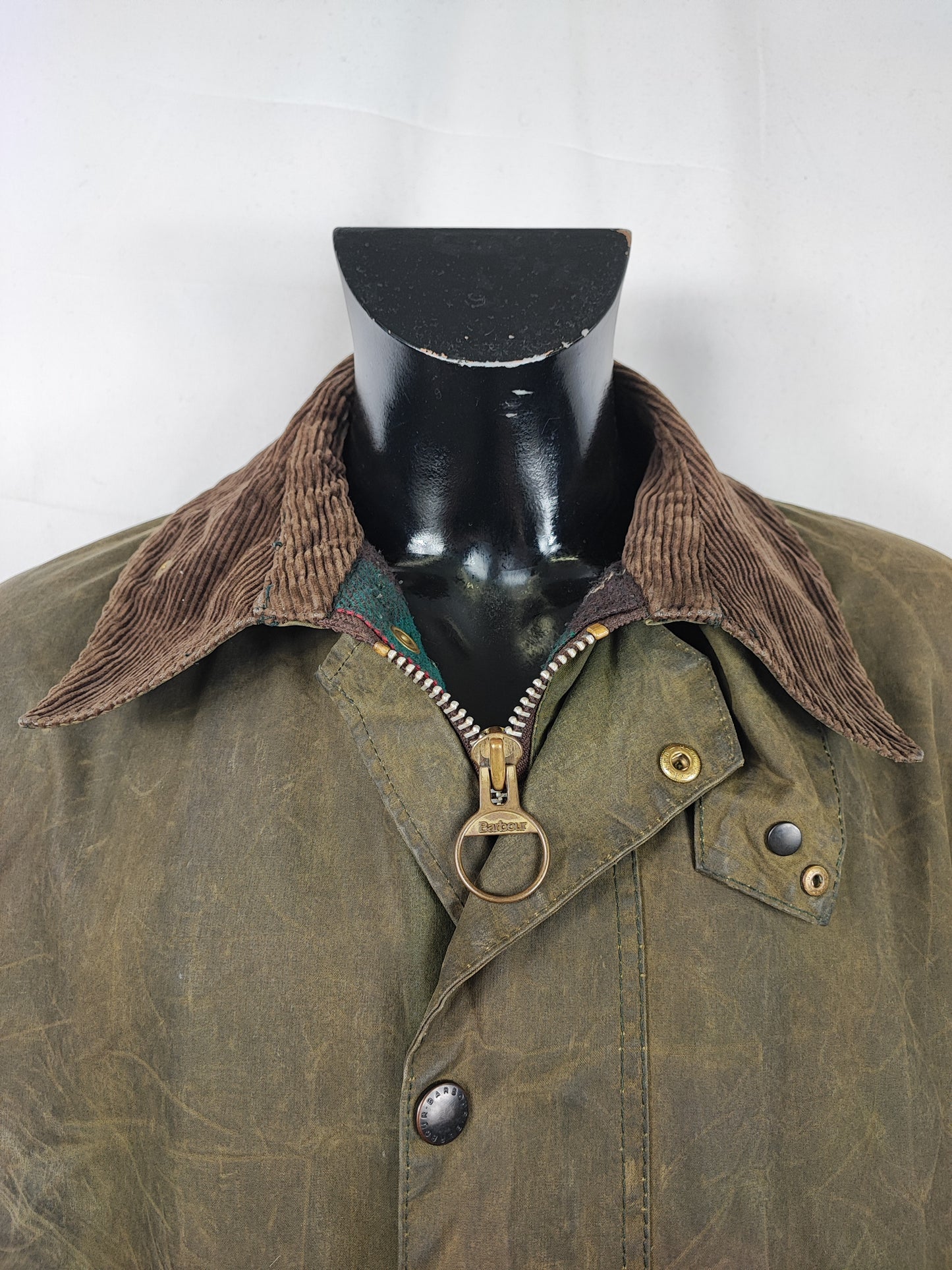 Giacca Barbour Northumbria vintage verde C44/112 cm-Man green Waxed Northumbria Jacket Large/XLarge