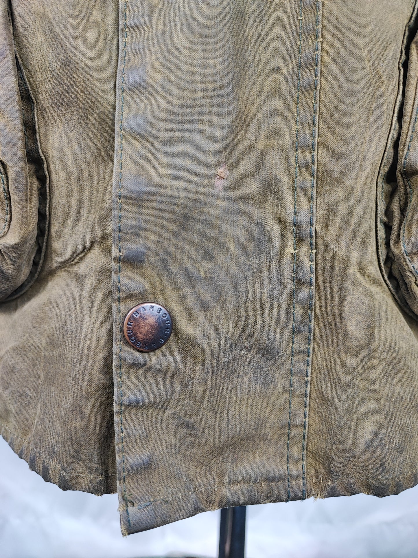Giacca Barbour Northumbria vintage verde C44/112 cm-Man green Waxed Northumbria Jacket Large/XLarge