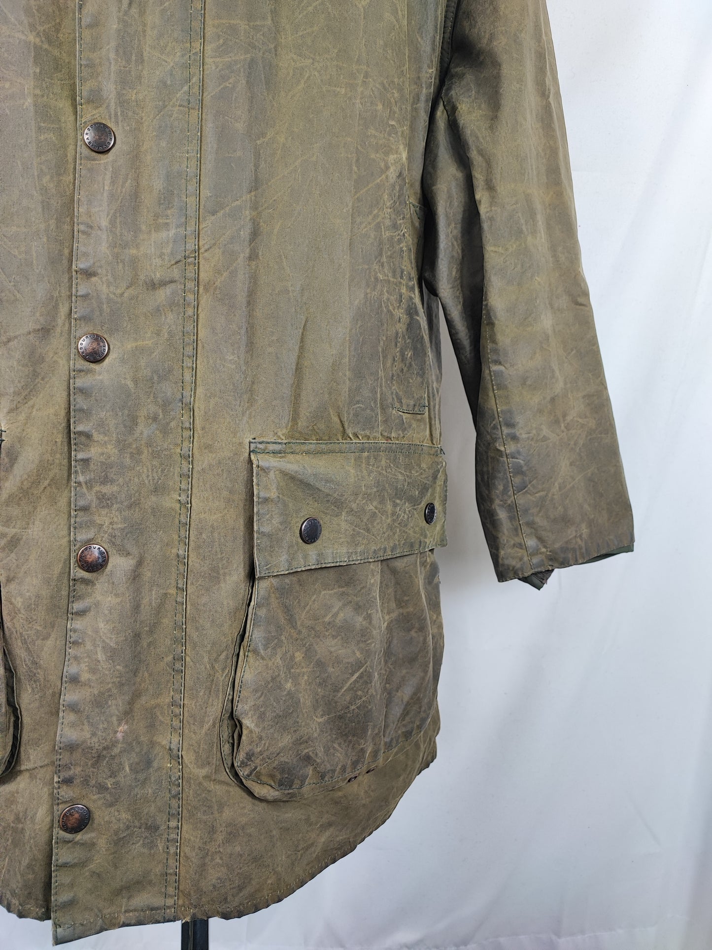 Giacca Barbour Northumbria vintage verde C44/112 cm-Man green Waxed Northumbria Jacket Large/XLarge