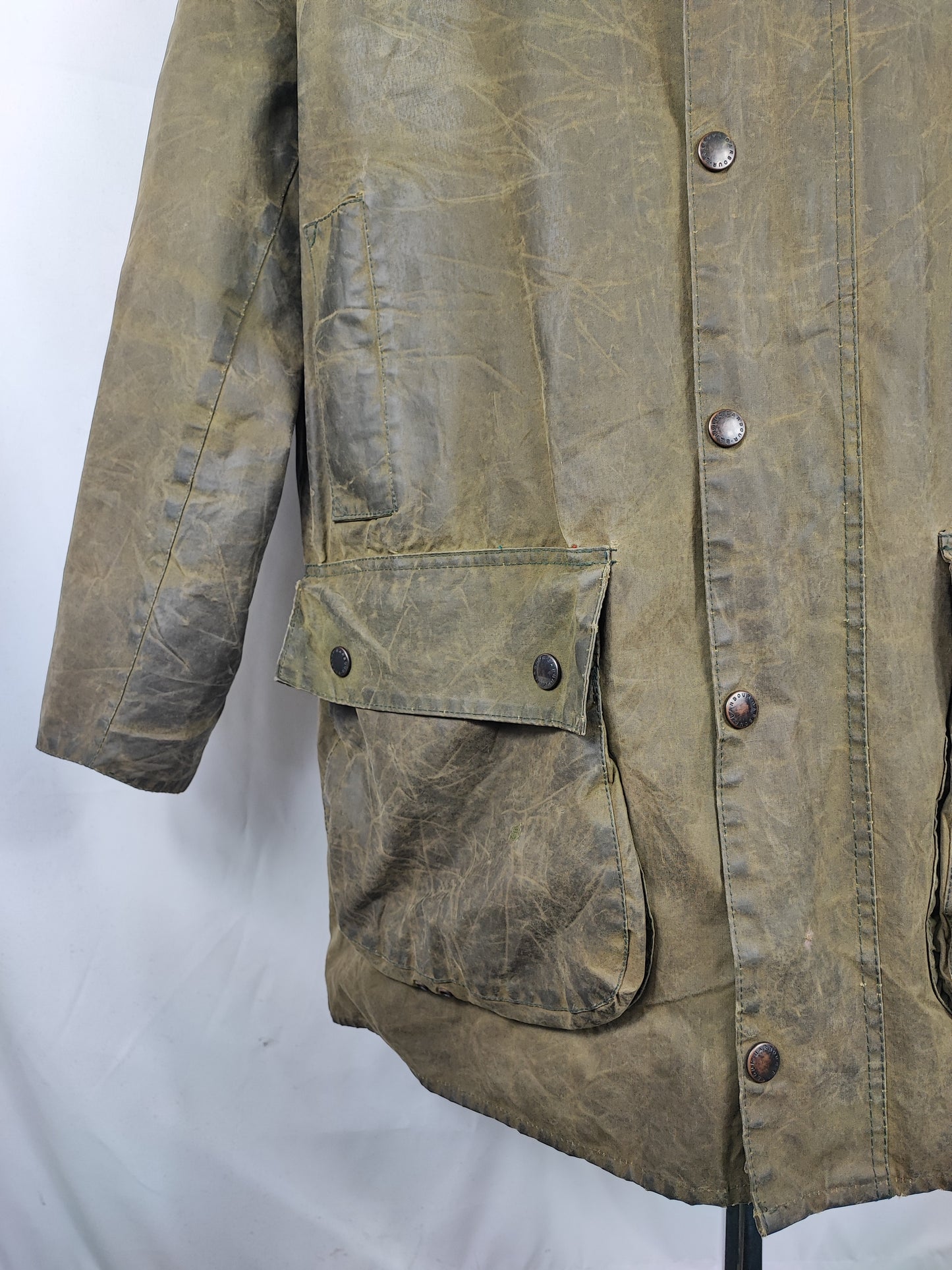 Giacca Barbour Northumbria vintage verde C44/112 cm-Man green Waxed Northumbria Jacket Large/XLarge