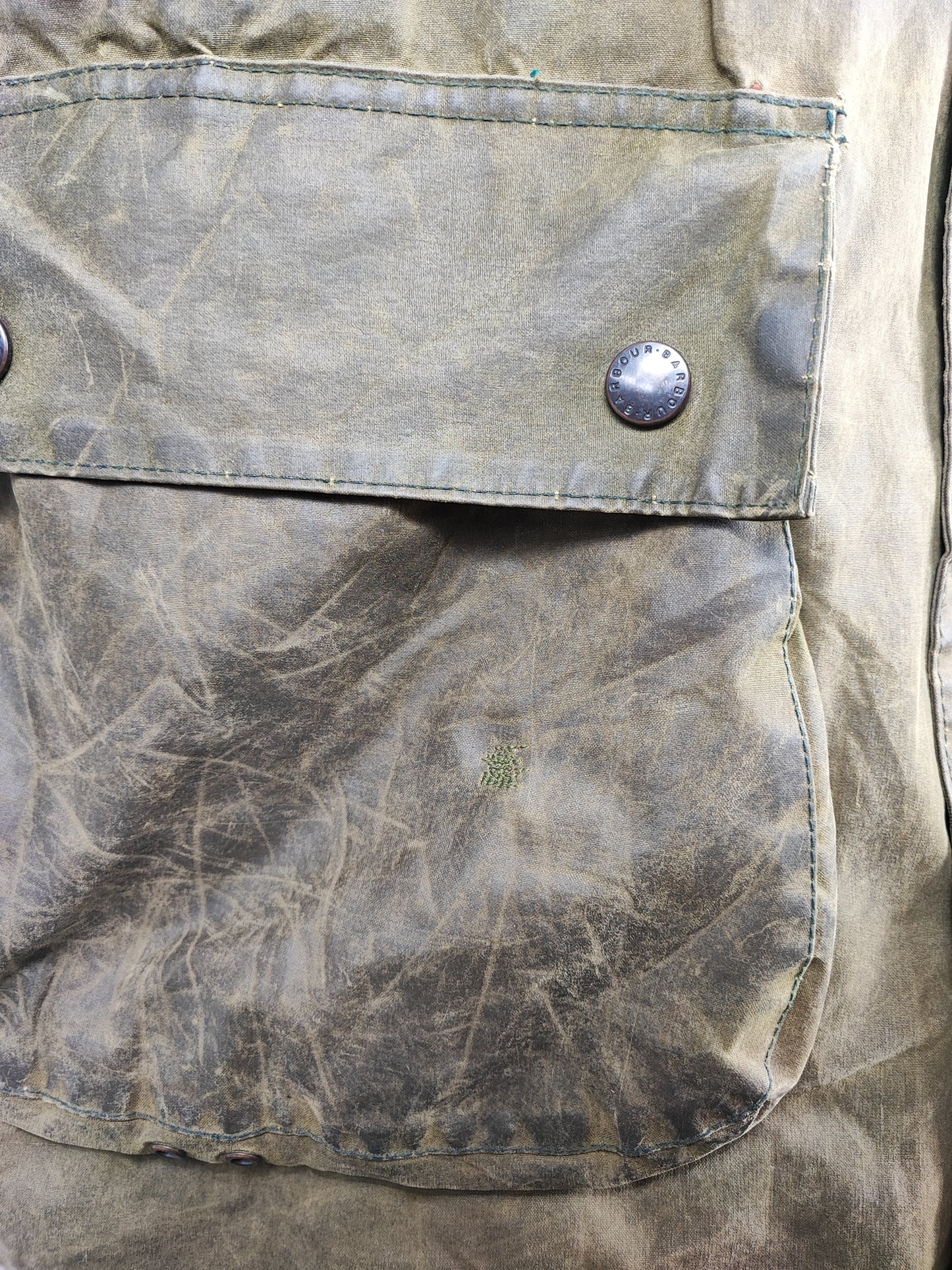 Giacca Barbour Northumbria vintage verde C44/112 cm-Man green Waxed Northumbria Jacket Large/XLarge