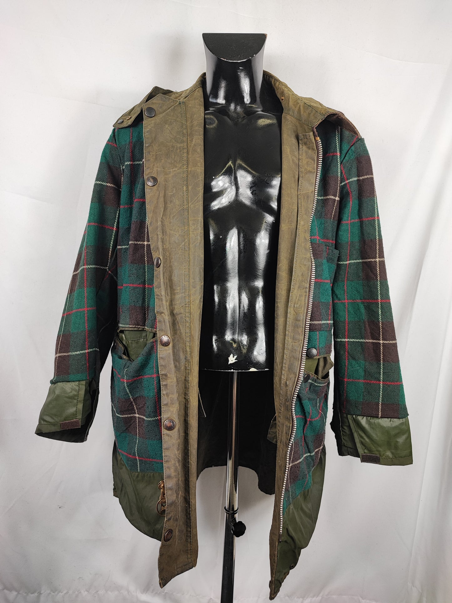 Giacca Barbour Northumbria vintage verde C44/112 cm-Man green Waxed Northumbria Jacket Large/XLarge