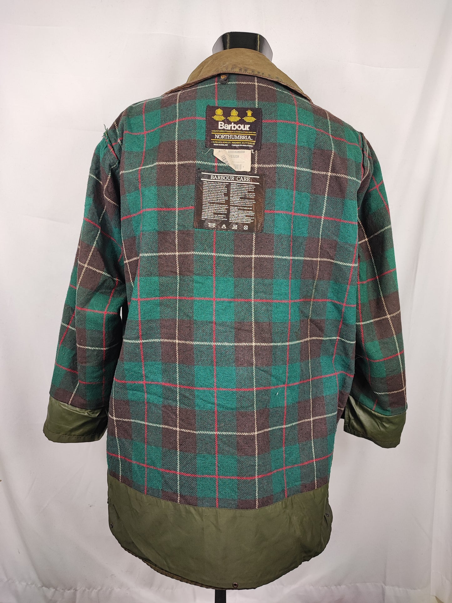 Giacca Barbour Northumbria vintage verde C44/112 cm-Man green Waxed Northumbria Jacket Large/XLarge