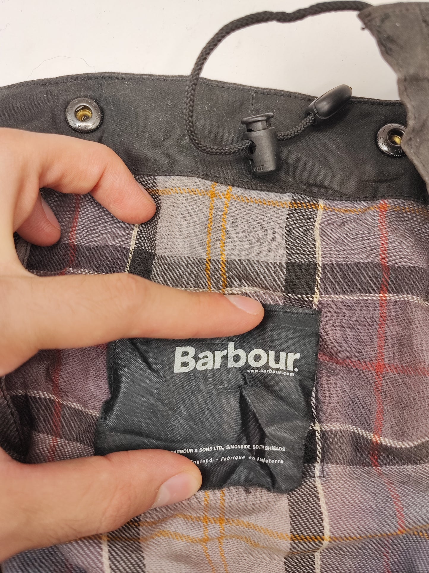 Cappuccio Barbour nero recente  - Black Waxed hood One size