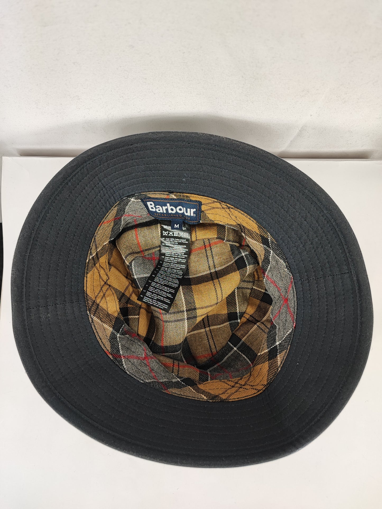 Cappello Barbour vintage Blu cerato Taglia Medium