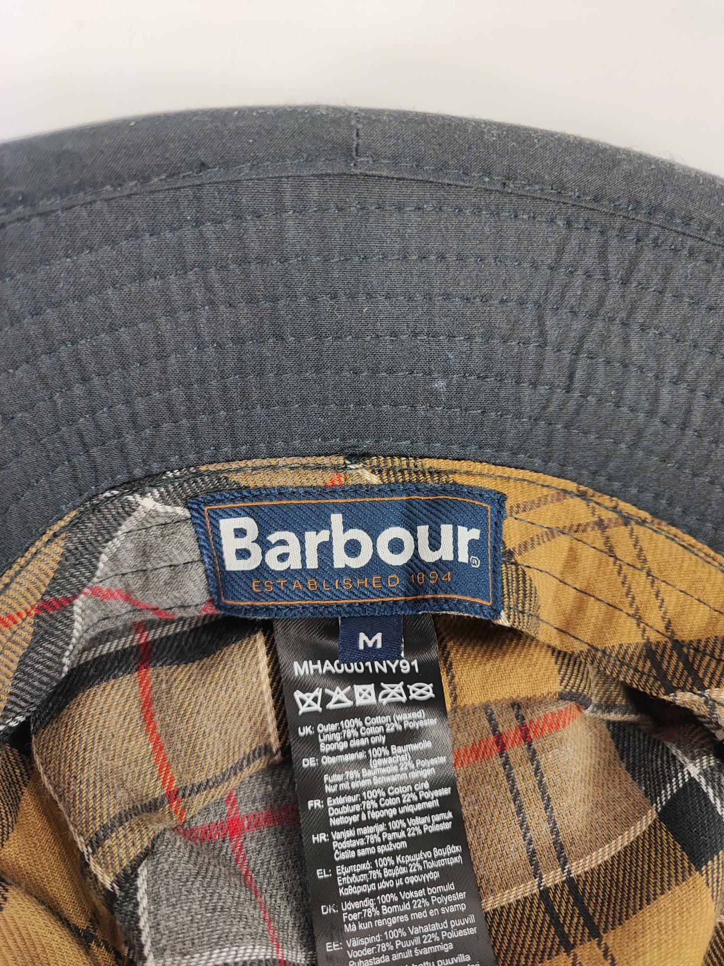Cappello Barbour vintage Blu cerato Taglia Medium