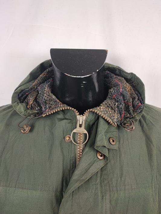 Giacca Barbour verde uomo impermeabile Durham Medium- Man Green Waterproof Durham Stowaway jacket size M