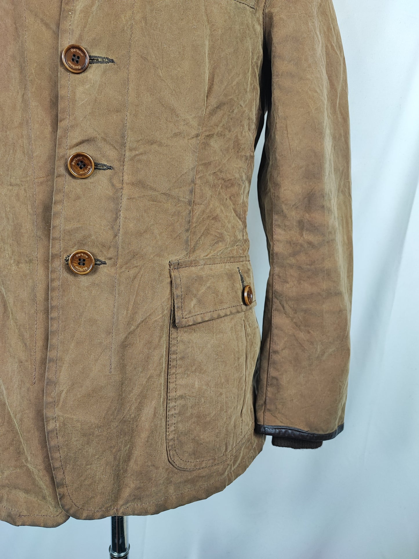 Giacca Barbour Uomo beige blazer Small - Beige waxed Lumley riding blazer Jacket Size S