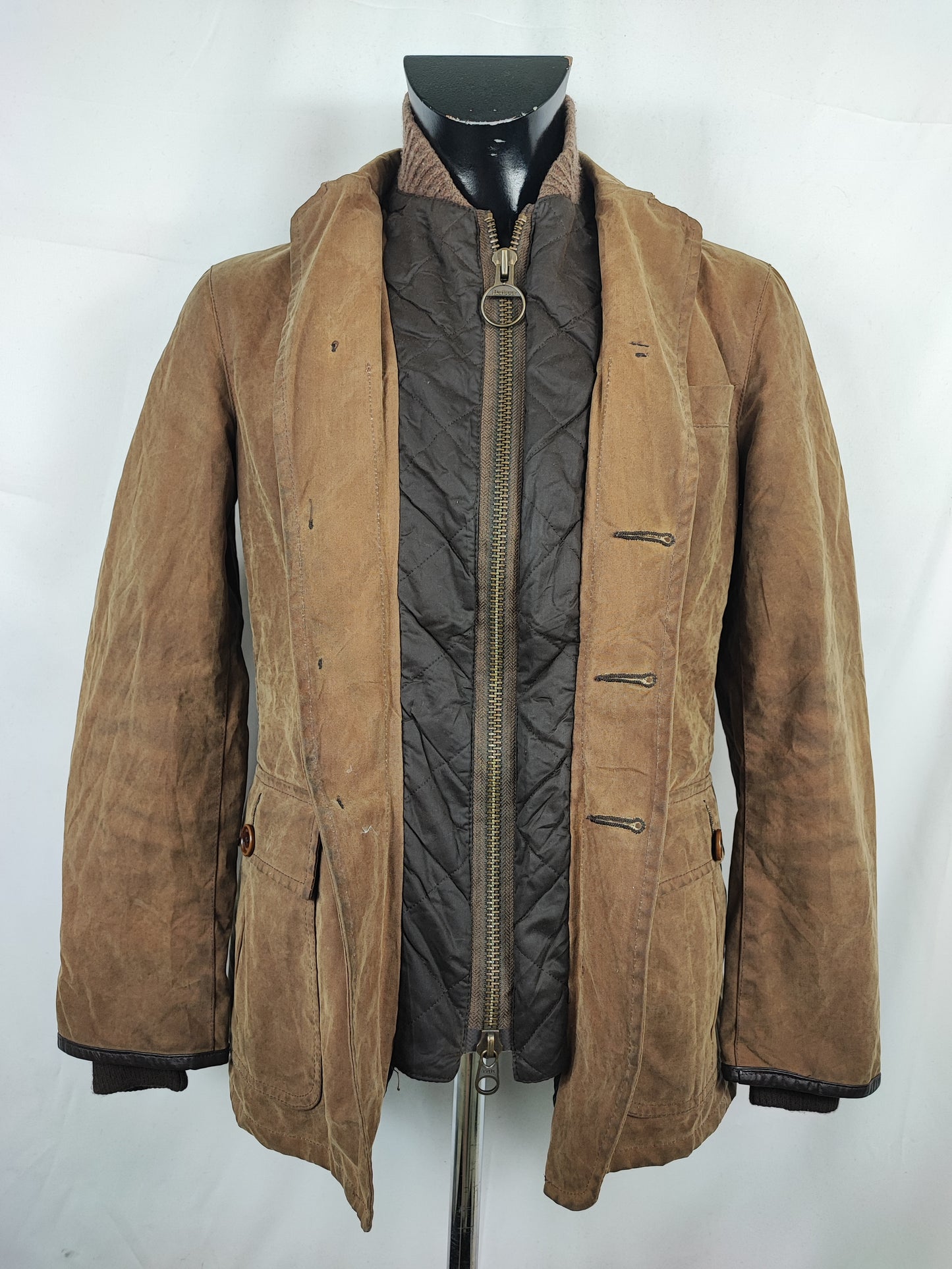 Giacca Barbour Uomo beige blazer Small - Beige waxed Lumley riding blazer Jacket Size S