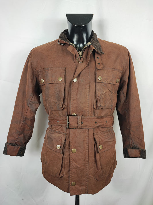Giacca Belstaff Donna Marrone cerata Tg. 42 Lady Brown waxed Jacket Size Medium