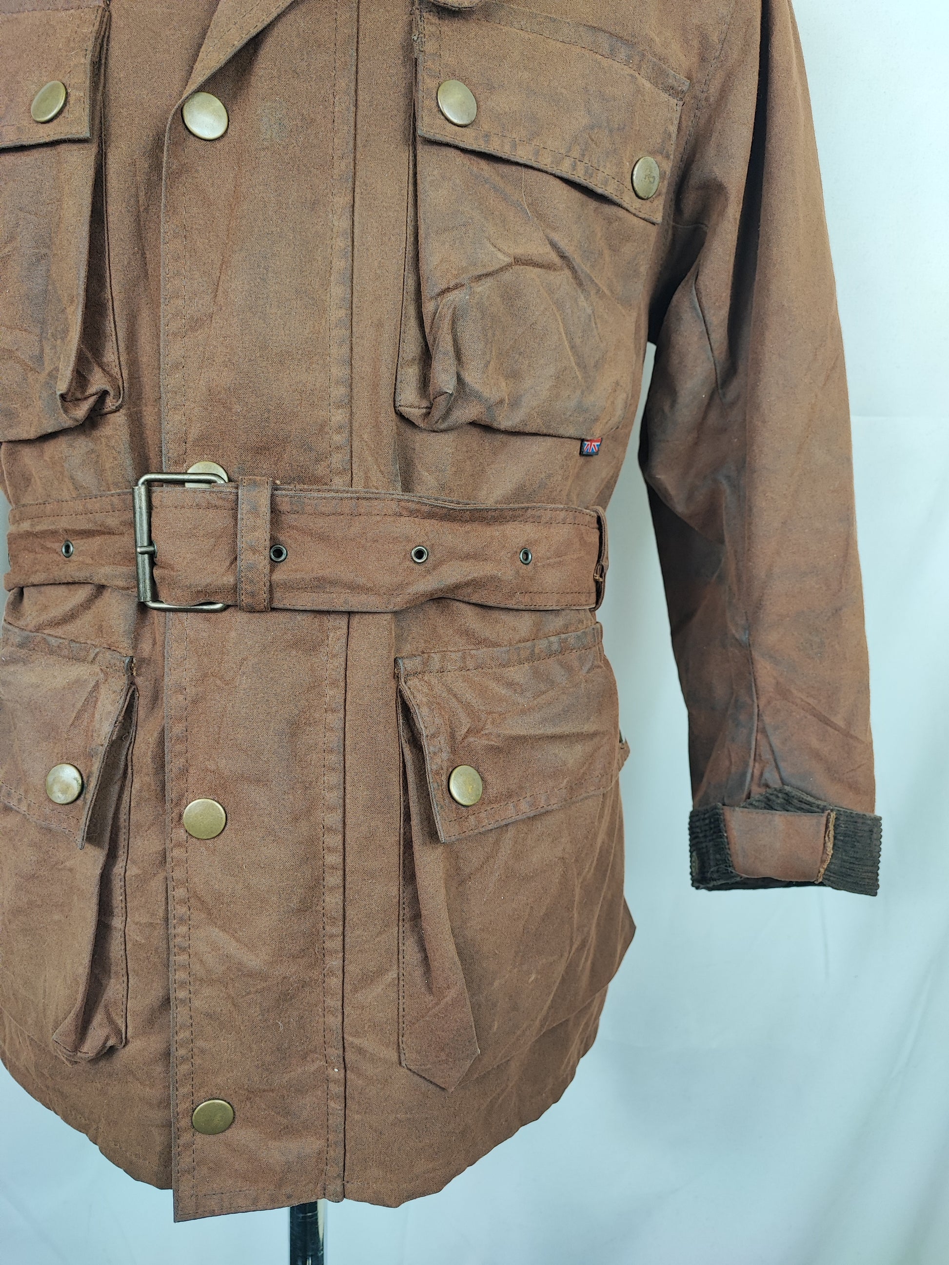 Giacca Belstaff Donna Marrone cerata Tg. 42 Lady Brown waxed Jacket Size Medium - Shop In London