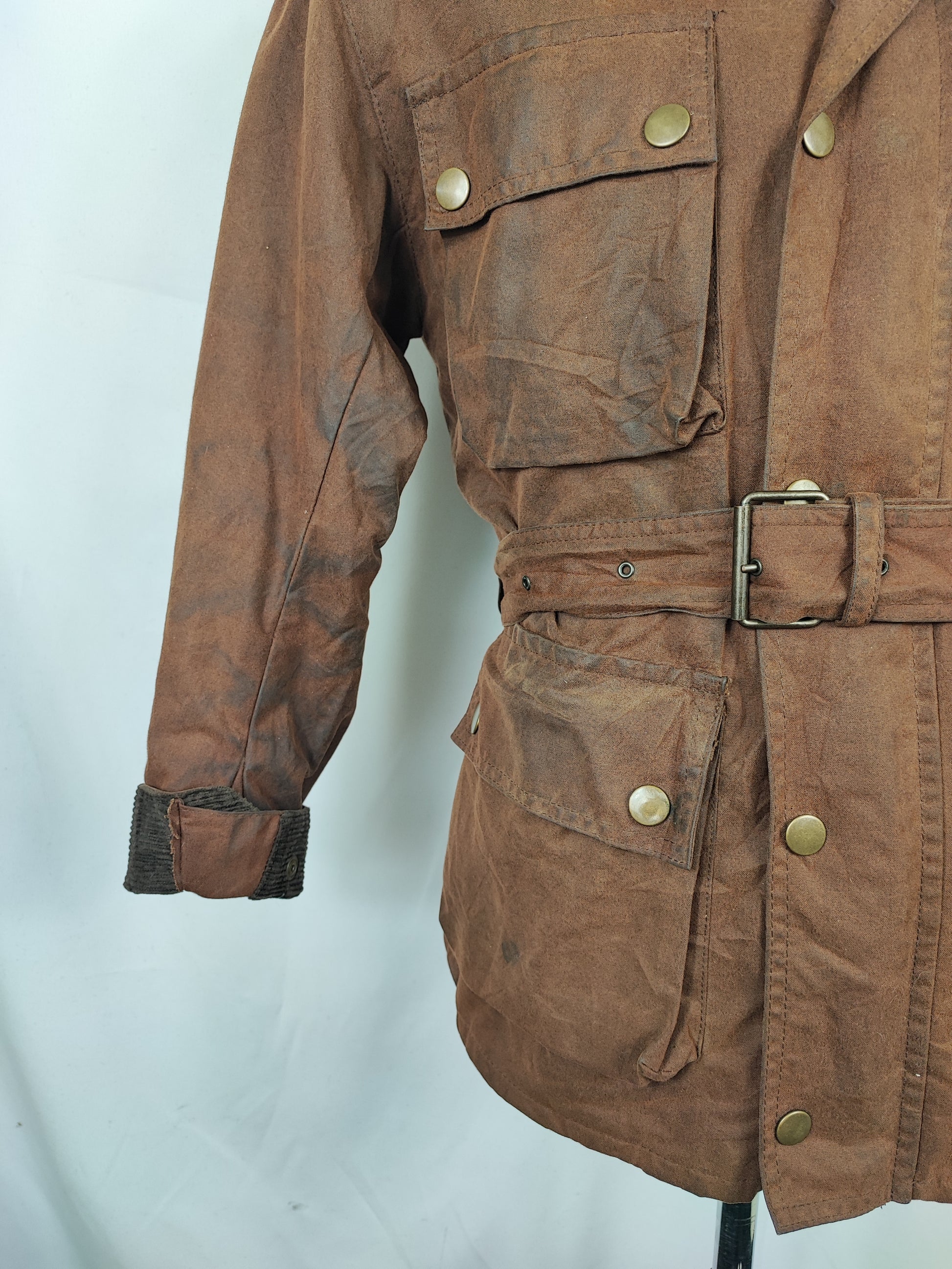 Giacca Belstaff Donna Marrone cerata Tg. 42 Lady Brown waxed Jacket Size Medium - Shop In London
