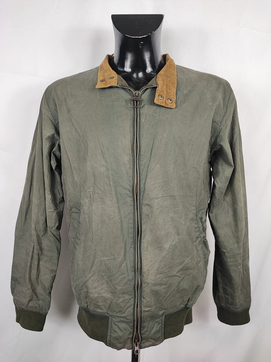 Bomber Barbour cerato leggero Verde Small - Man Green Flyweight Wax Royston Jacket Size S