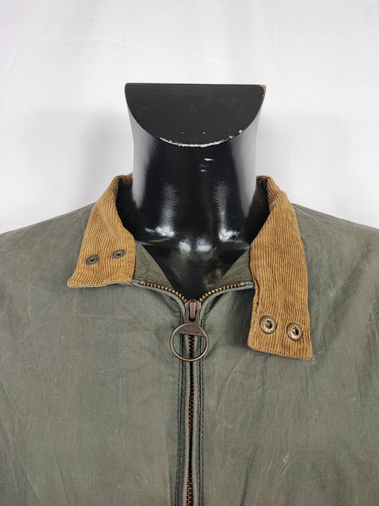 Bomber Barbour cerato leggero Verde Small - Man Green Flyweight Wax Royston Jacket Size S