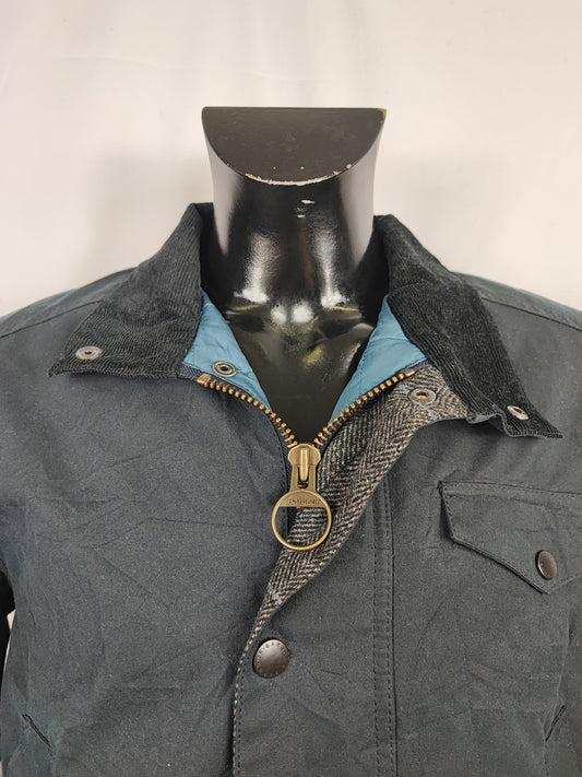 Barbour Giacca uomo Blu Taglia Small  Man Navy Waxed Cole Jacket Size Small