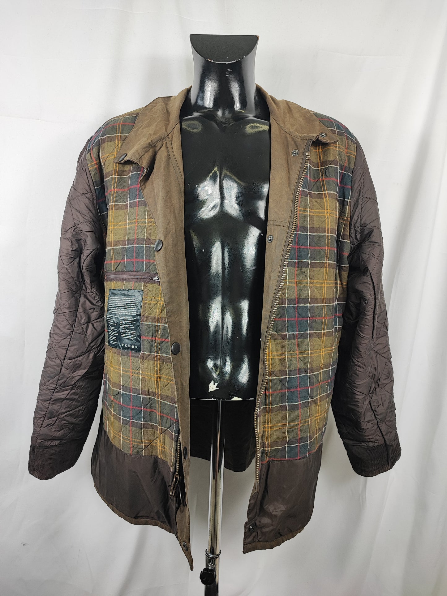 Giacca Barbour verde Uomo Trooper cerata Large Man Olive Waxed jacket size L