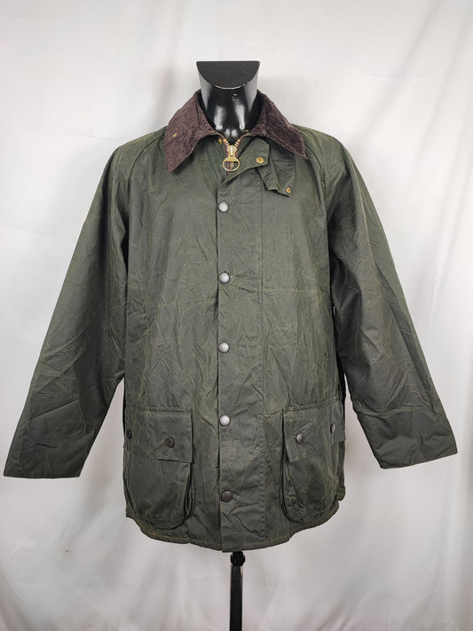 Barbour Giacca Beaufort vintage verde C44/112cm - Green Beaufort Waxed jacket size Large