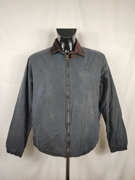 Giacca Barbour da uomo blu cerato Medium-Man Navy Short Wax jacket size M