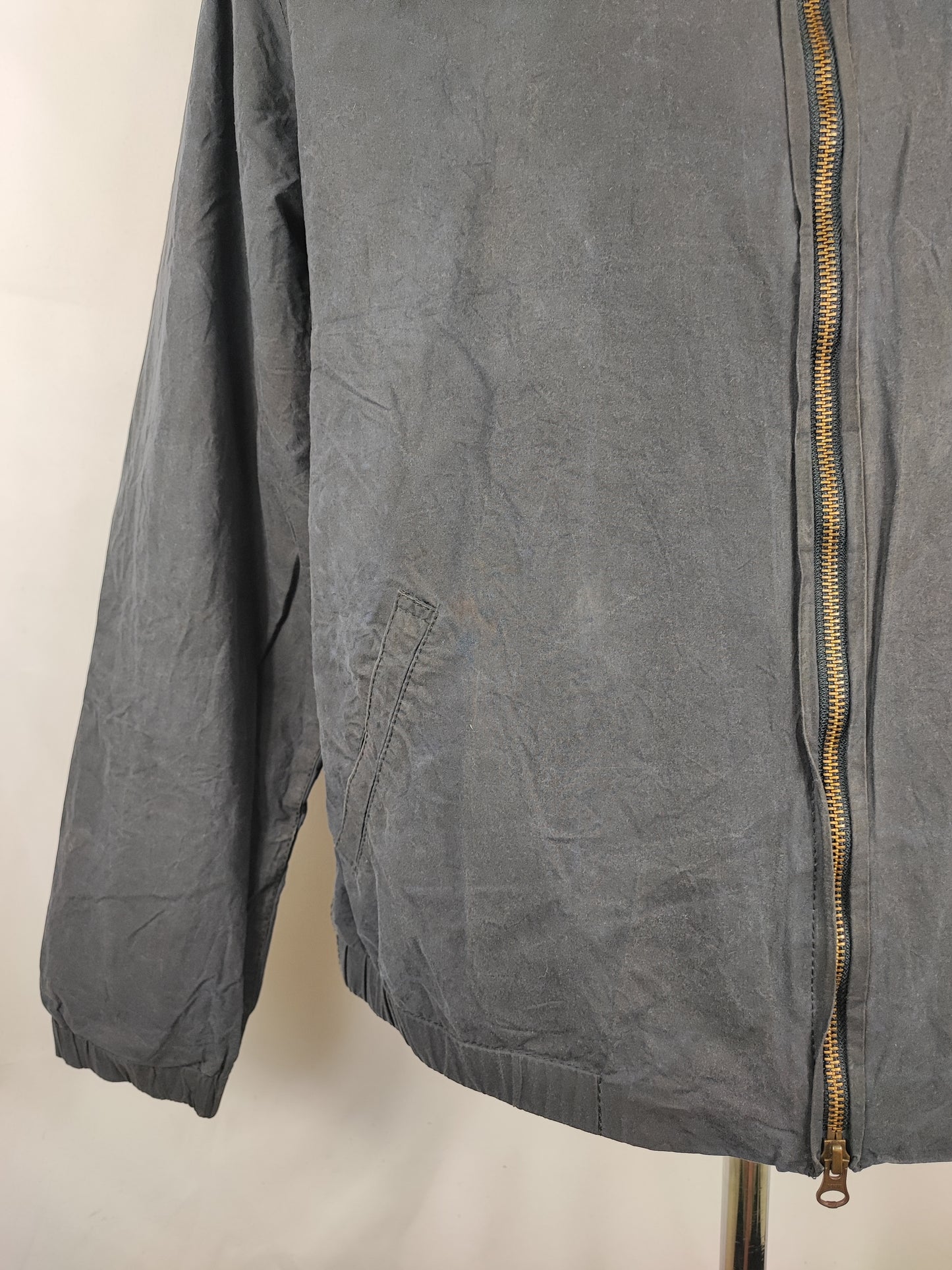 Giacca Barbour da uomo blu cerato Medium-Man Navy Short Wax jacket size M