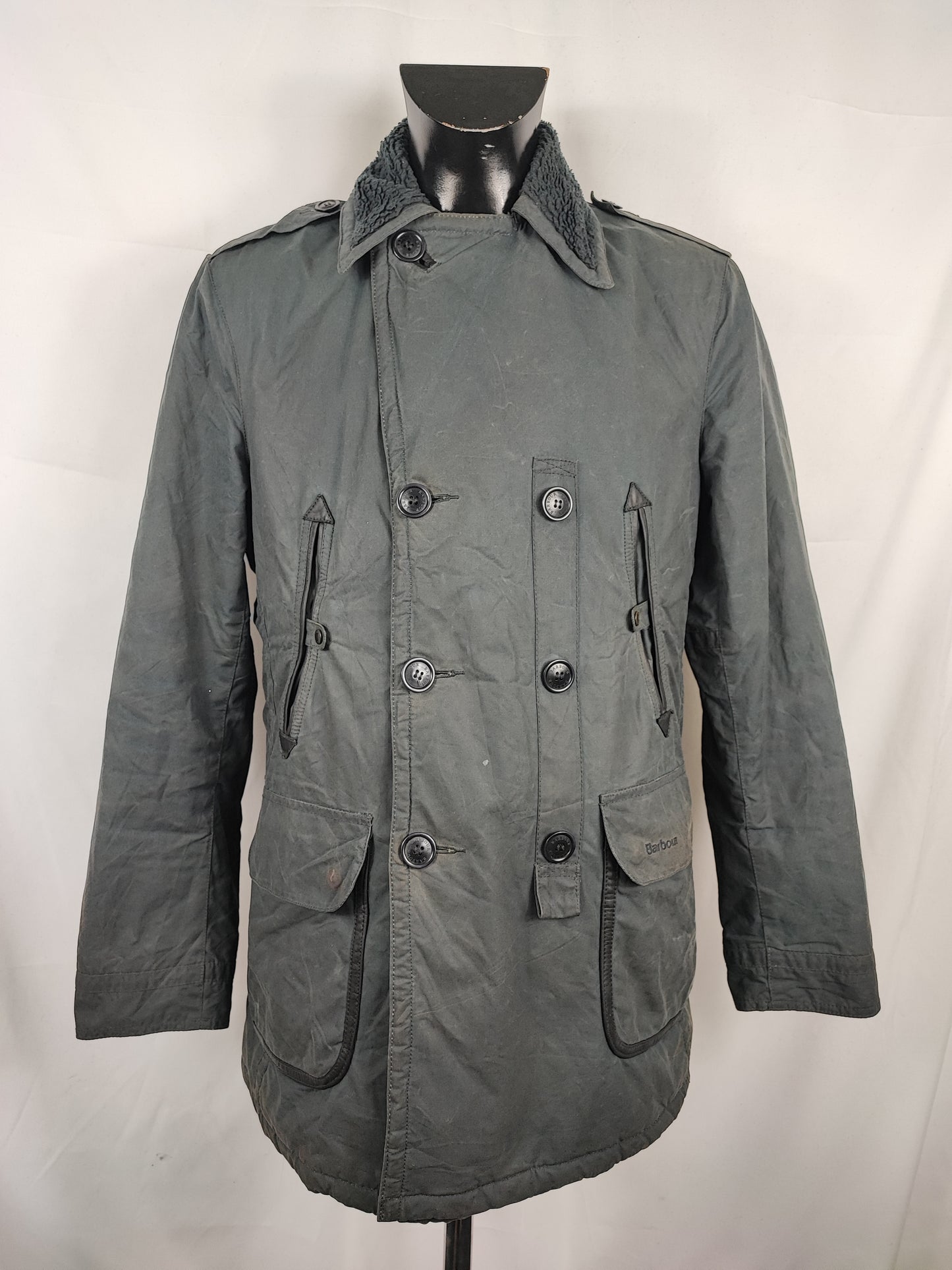 Giacca Barbour da uomo blu invernale Large - Man Navy Wax Jacket size large