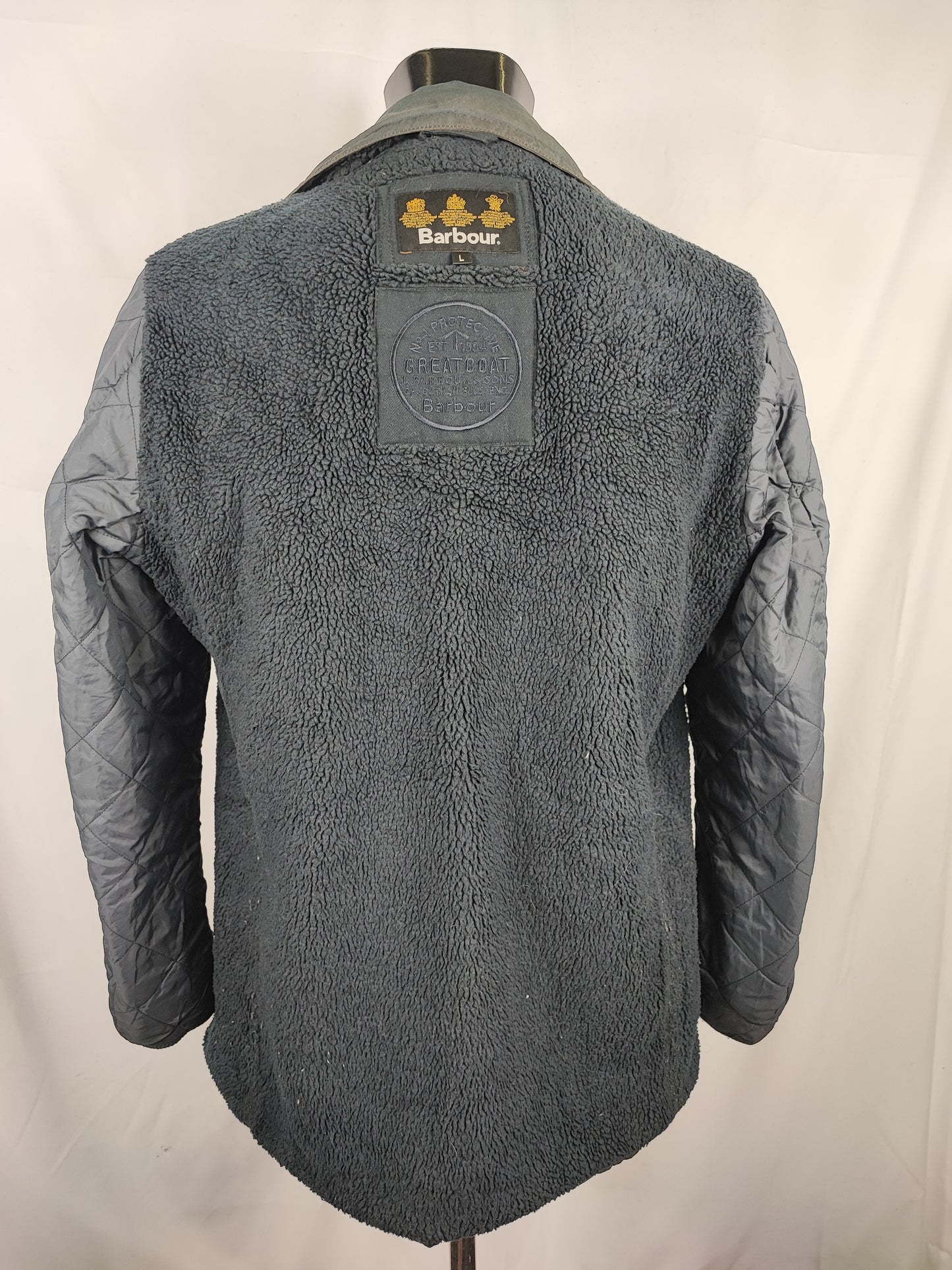 Giacca Barbour da uomo blu invernale Large - Man Navy Wax Jacket size large