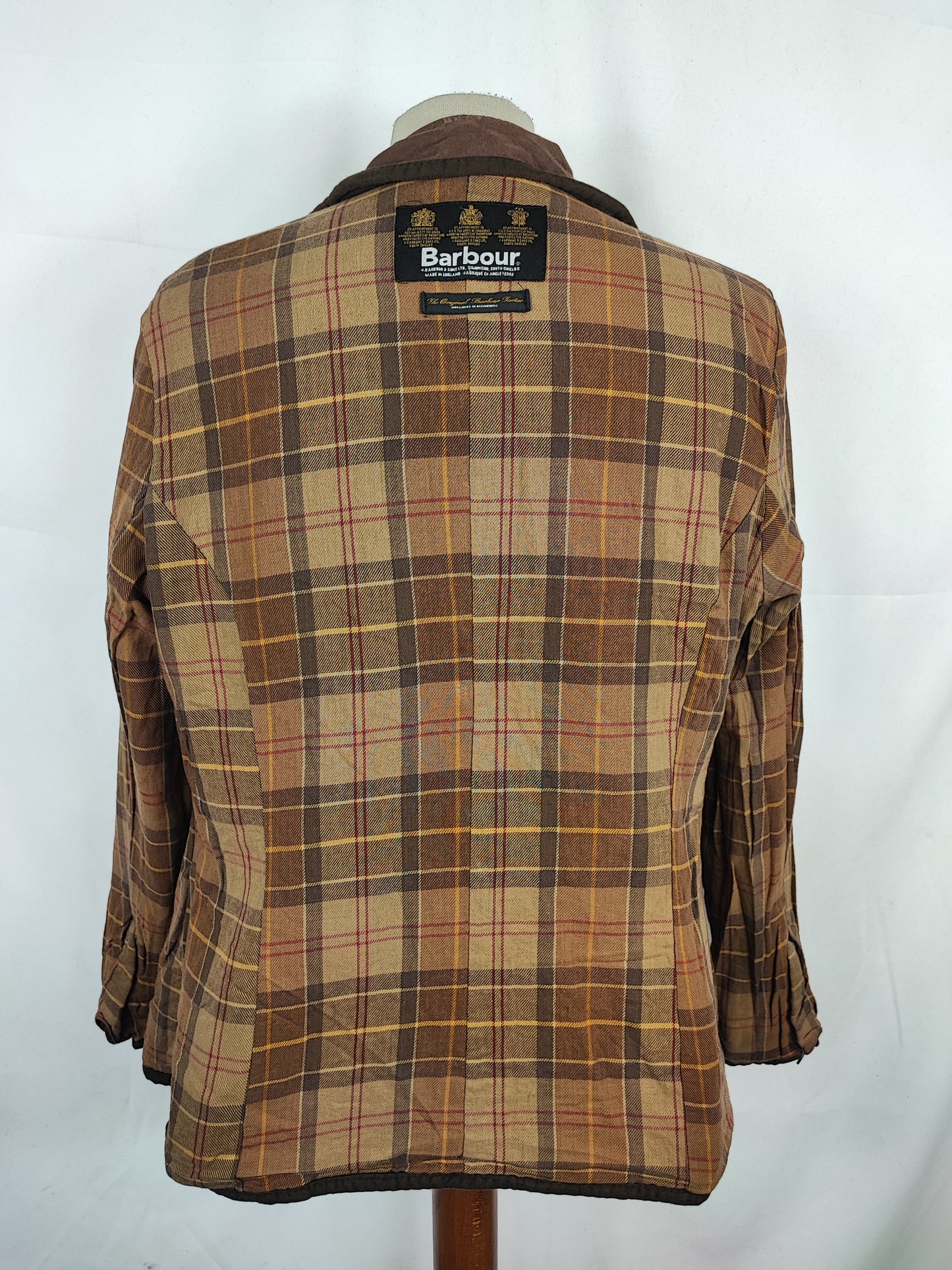 Barbour Giacca corta marrone donna Utility Medium 42 Lady Brown Utility wax Jacket uk12