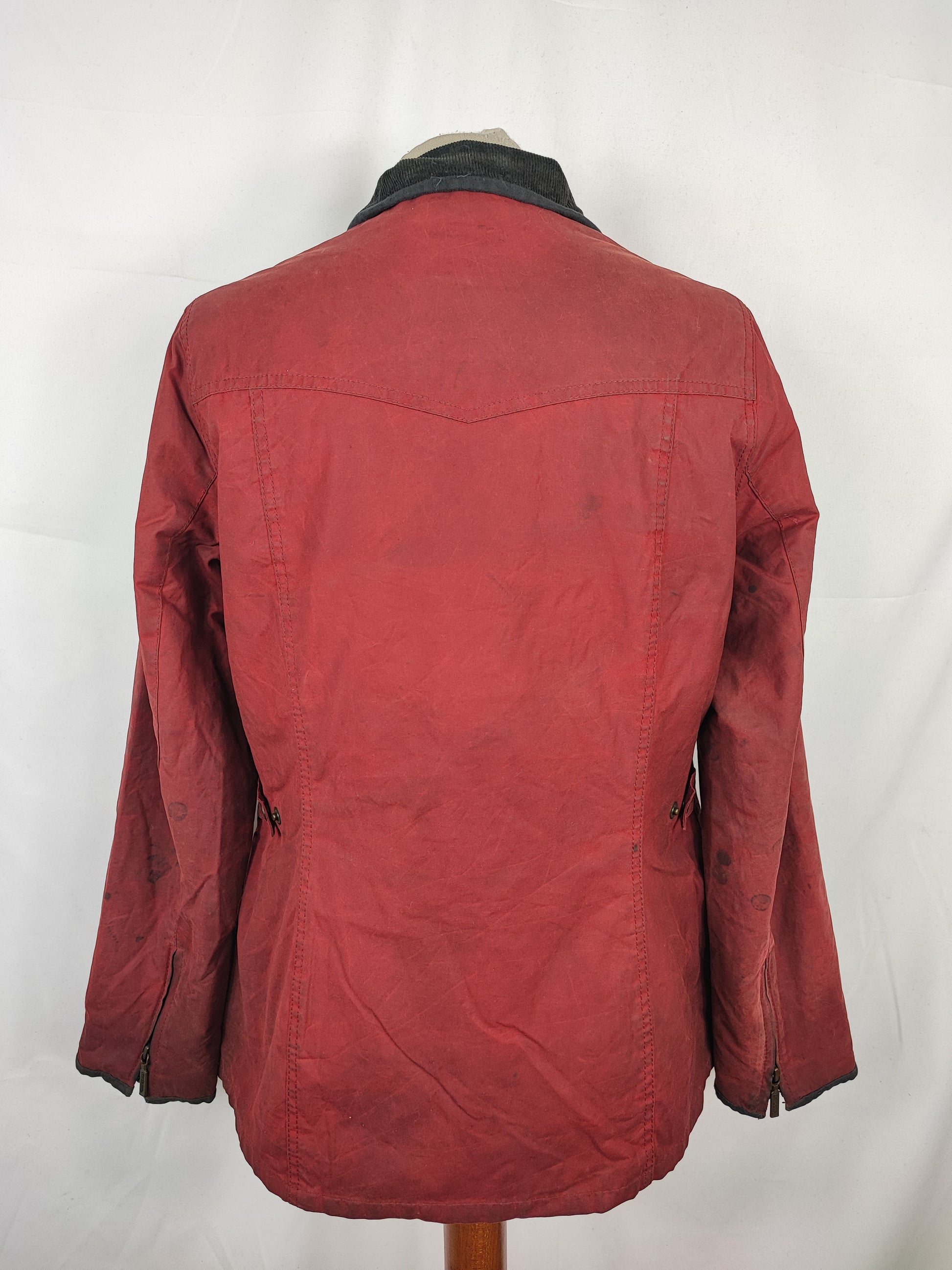 Barbour Giacca corta rossa donna Medium Tg. 44 Morris Red Wax Utility Jacket Size UK14 - Shop In London