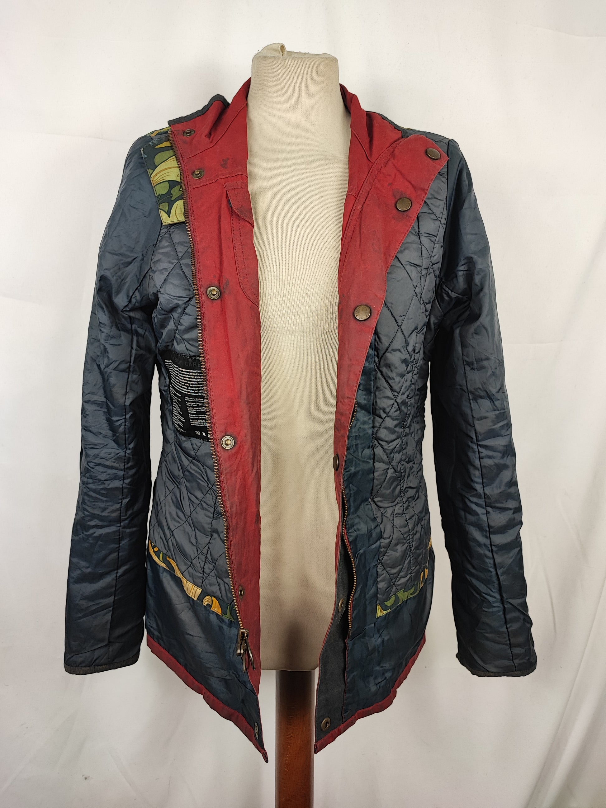 Barbour Giacca corta rossa donna Medium Tg. 44 Morris Red Wax Utility Jacket Size UK14 - Shop In London